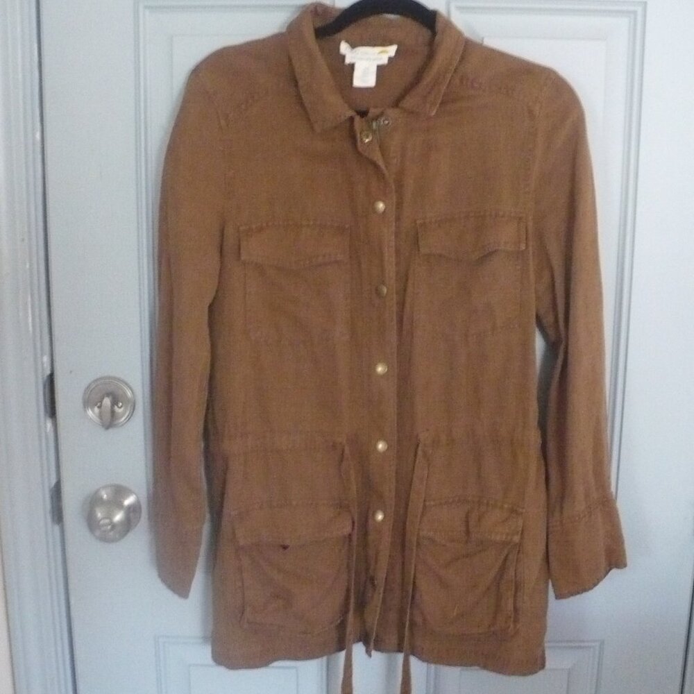Rust Brown Ladies Safari Shirt Jacket Size S by C&C California